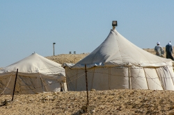 tents setup on egyptian desert