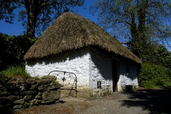 Thatched-roof farm cottage Ireland