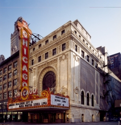 The historic Chicago Theater, which opened in 1921