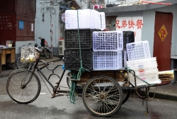 Three Wheeled Bike Used To Transport Goods Shanghai