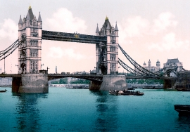 Tower Bridge London  England historical print