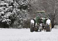 tractor covered with snow 0291A