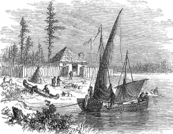 trading post historical illustration