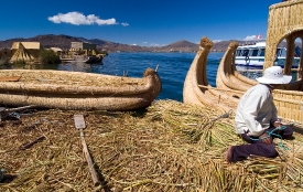 traditional reed boats lake titicaca photo 125