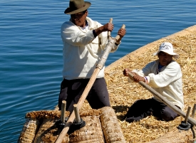 traditional reed boats lake titicaca photo 2602a