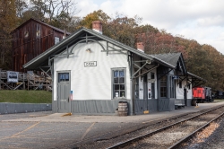 train depot in the old West Virginia Pulp and Paper