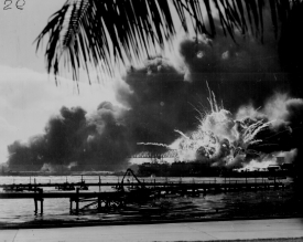 USS SHAW exploding during the Japanese
