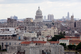 View of Havana Cuba from El Morro Fortress
