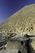 view of limestone blocks great pyramid giza cairo eygpt