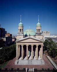 View of the outside Baltimore Basilica