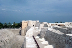 Walls of the historic Bahrain Fortress