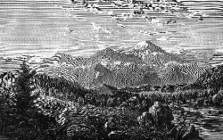 white mountains mount washington historical illustration