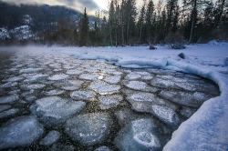 Winter Ice pattern on Lake McDonald