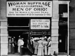Woman suffrage headquarters in Upper Euclid Avenue Cleveland 191