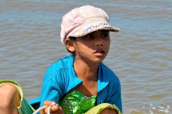 Young Girl on Boat Floating Village of Chong Khneas