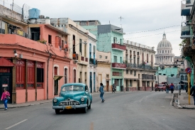 Zapata Street in Chinatown in Havana Cuba
