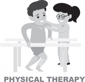 physical therapy and medical recovery educational clip art graph