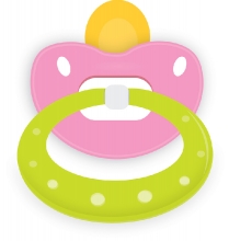pink green baby pacifier clipart 715ga