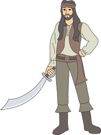 pirate holding sword