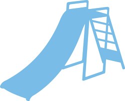 playground slide blue silhouette clipart