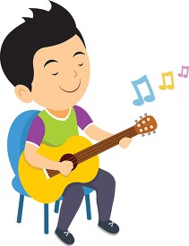 playing acoustic guitar entertainment clipart