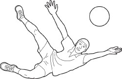 playing volleyball 04 outline