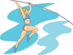 Pole Vault Plant and Take Off Clipart