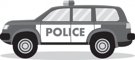 police car transportation clipart 2