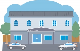 police station building clipart 051