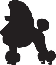 poodle black silhouette clipart