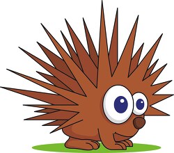 porcupine big eyed cartoon clipart