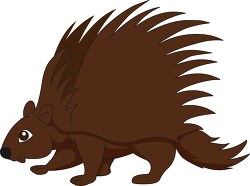 porcupine with quills clipart