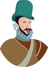 portrait of sir francis drake clipart image