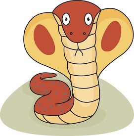 posionous red snake clipart