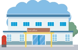 post office building clipart 052