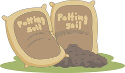 potting gardening tool soil clipart