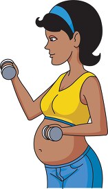 pregnant women doing exercise clipart