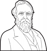 president rutherford  hayes outline clipart