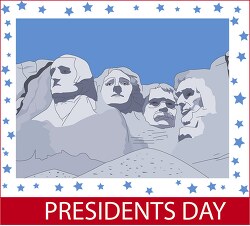presidents day mount rushmore clipart