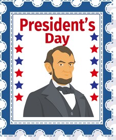 presidents day stamp with lincoln clipart