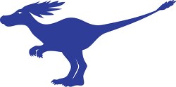 purple syntarsus dinosuar silhouette clipart