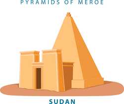 pyramids of meroe in sudan africa clipart