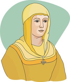 queen isabella of portugal clipart