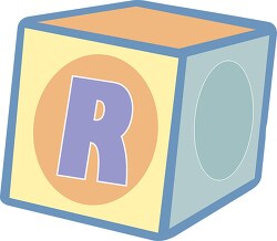 R alphabet block clipart