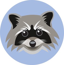 raccoon face cartoon clipart