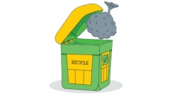 recycle trash can animated clipart