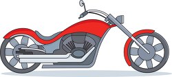 red chopper motorcyle clipart