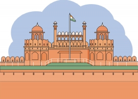 red fort india clipart