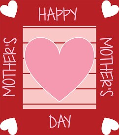 red frame heart happy mothers day 215