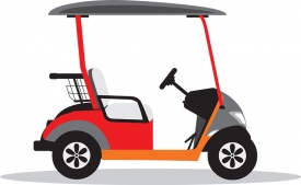 red golf cart gray color